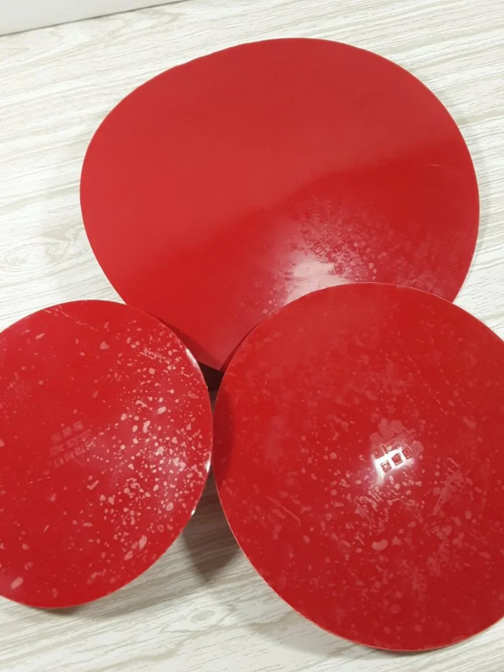 Set- 3 Rachael Ray Silicone Lids, Red Bowl Covers, Top This! Oven Microwave Safe